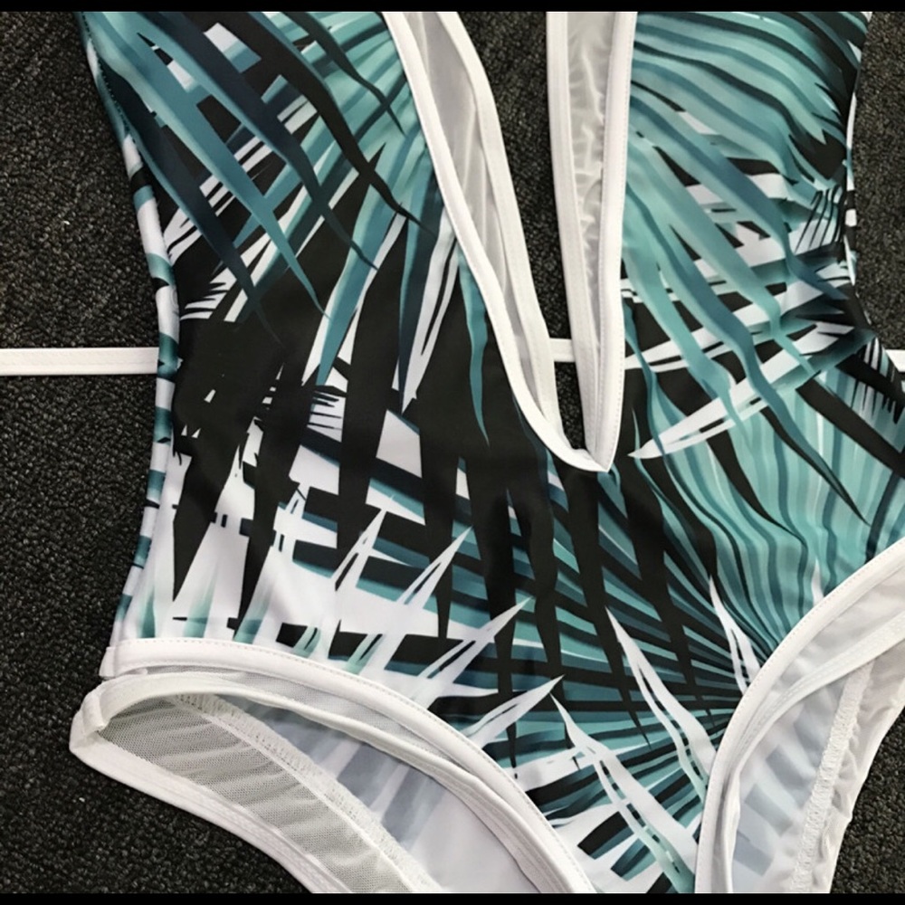 230.  Bamboo print Monokini - Picture 2 of 4